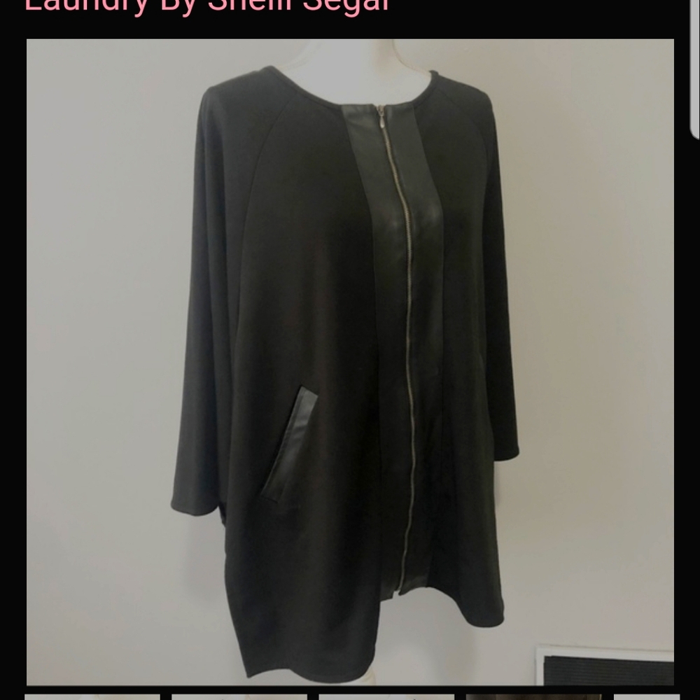 Laundry by Shelli Segal Zip front cape/poncho
